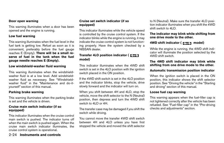 NISSAN 2013 Titan - Owner's Manual User Manual | Page 105 / 458