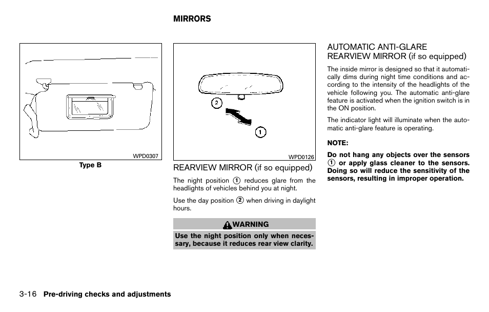 Mirrors -16 | NISSAN 2013 Titan - Owner's Manual User Manual | Page 159 / 458