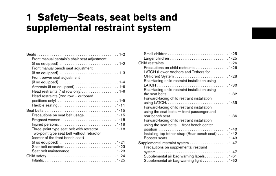 NISSAN 2013 Titan - Owner's Manual User Manual | Page 18 / 458