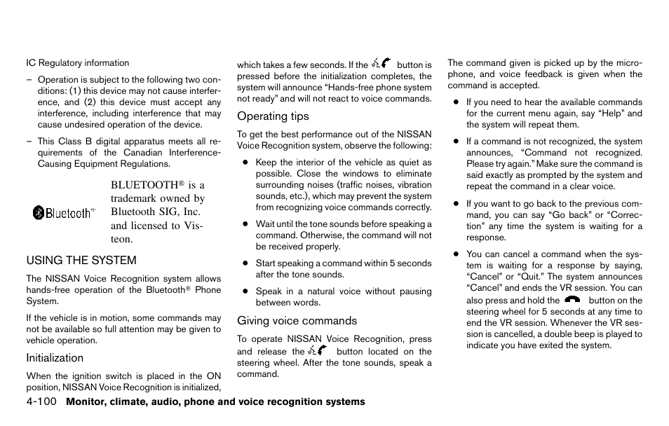 Using the system -100 | NISSAN 2013 Titan - Owner's Manual User Manual | Page 271 / 458