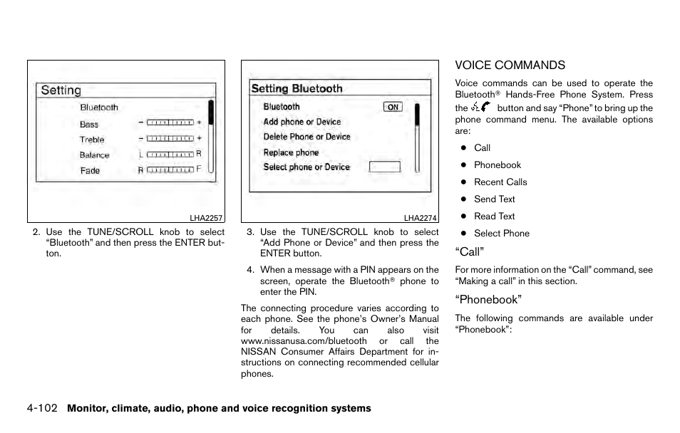 Voice commands -102 | NISSAN 2013 Titan - Owner's Manual User Manual | Page 273 / 458