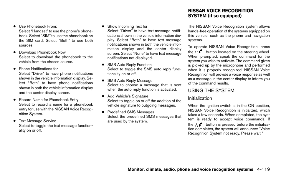 Using the system -119 | NISSAN 2013 Titan - Owner's Manual User Manual | Page 290 / 458