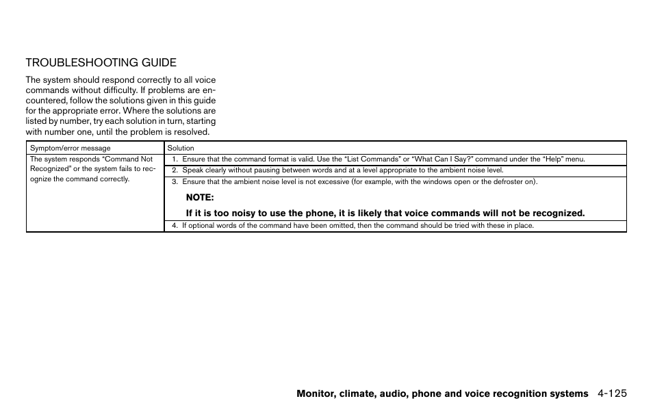 Troubleshooting guide -125, Troubleshooting guide | NISSAN 2013 Titan - Owner's Manual User Manual | Page 296 / 458