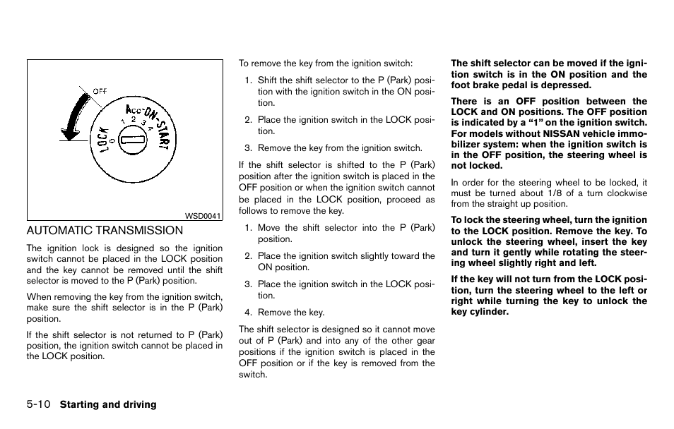 Automatic transmission -10 | NISSAN 2013 Titan - Owner's Manual User Manual | Page 307 / 458