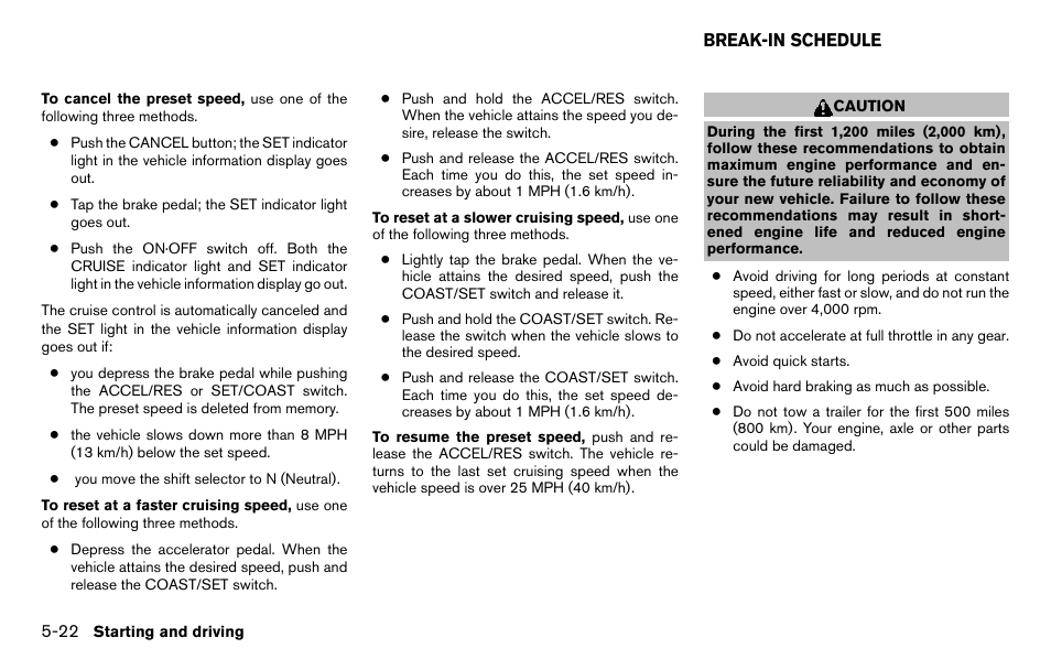 Break-in schedule -22 | NISSAN 2013 Titan - Owner's Manual User Manual | Page 319 / 458