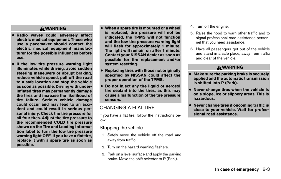 Changing a flat tire -3 | NISSAN 2013 Titan - Owner's Manual User Manual | Page 340 / 458