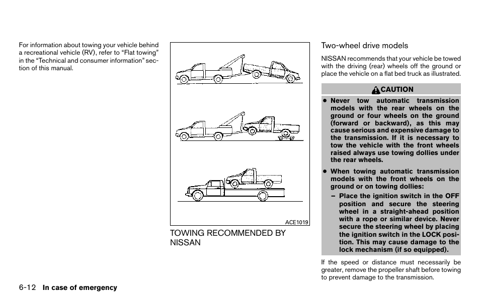 Towing recommended by nissan -12 | NISSAN 2013 Titan - Owner's Manual User Manual | Page 349 / 458