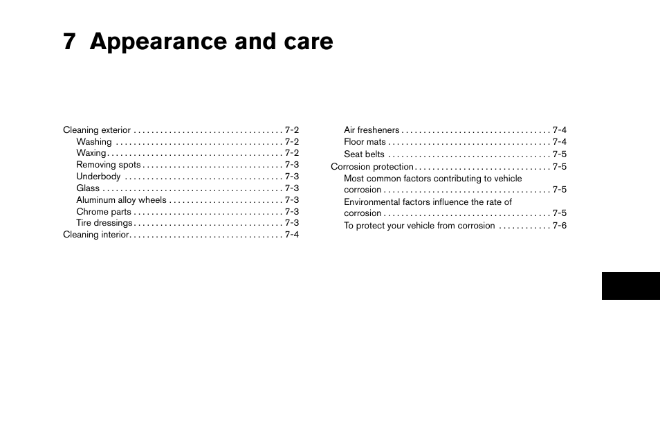 Appearance and care, 7 appearance and care | NISSAN 2013 Titan - Owner's Manual User Manual | Page 352 / 458