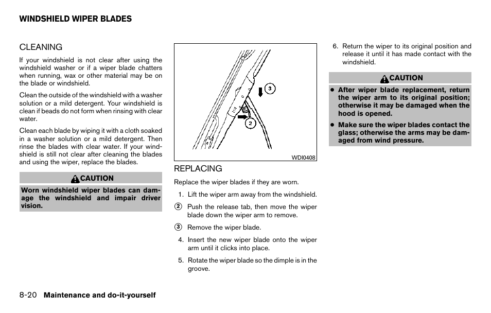 Cleaning -20 replacing -20 | NISSAN 2013 Titan - Owner's Manual User Manual | Page 377 / 458