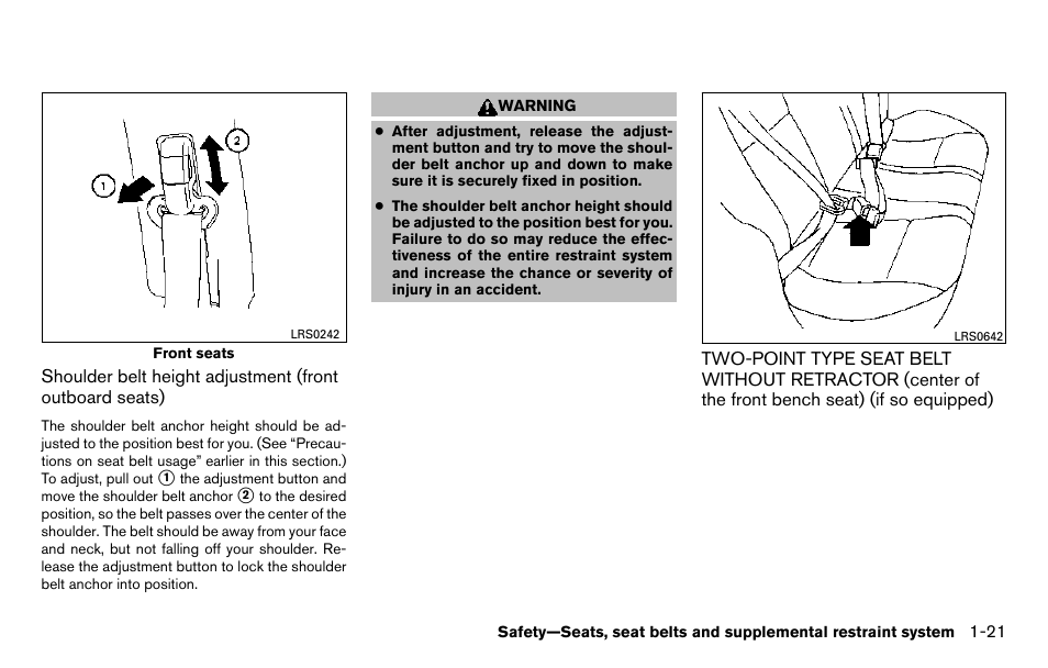 NISSAN 2013 Titan - Owner's Manual User Manual | Page 38 / 458