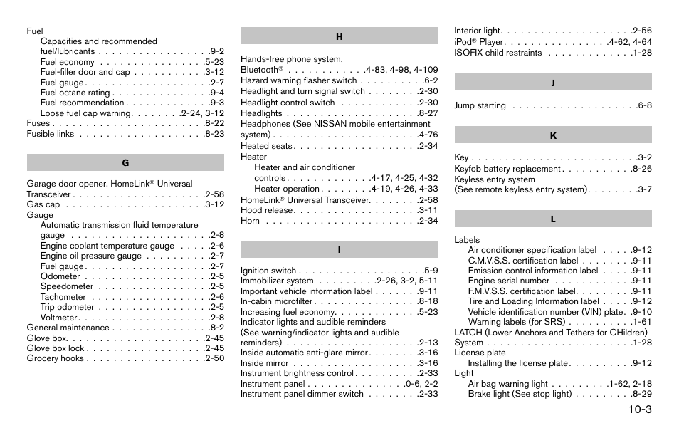 NISSAN 2013 Titan - Owner's Manual User Manual | Page 448 / 458