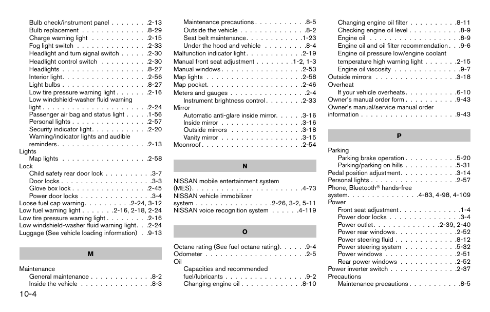 NISSAN 2013 Titan - Owner's Manual User Manual | Page 449 / 458