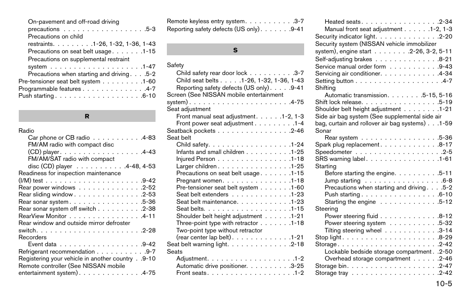 NISSAN 2013 Titan - Owner's Manual User Manual | Page 450 / 458