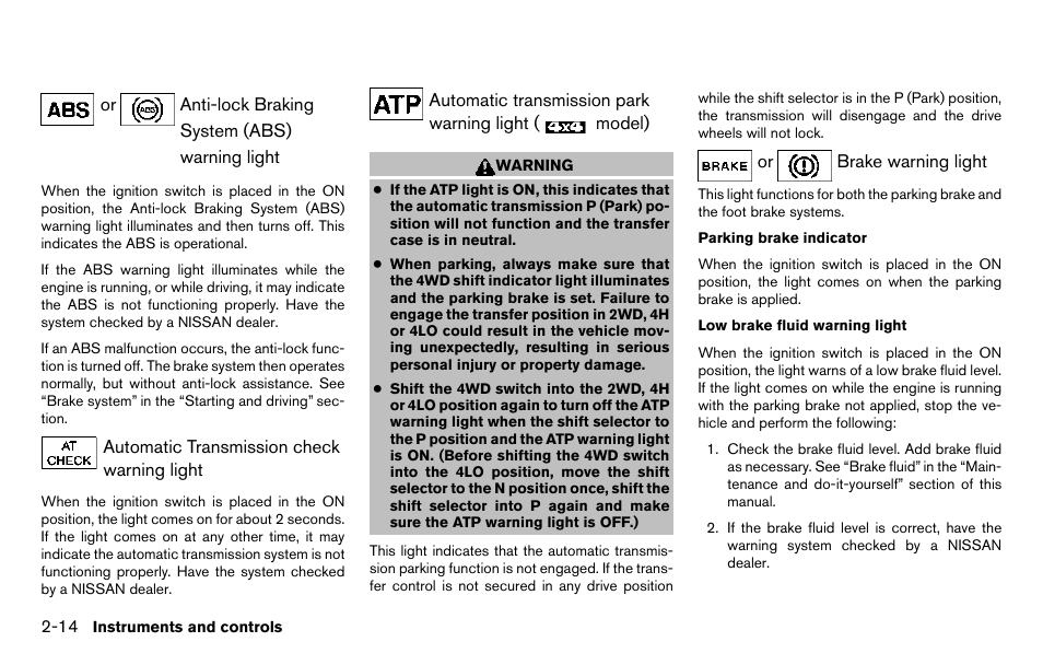 NISSAN 2013 Titan - Owner's Manual User Manual | Page 95 / 458