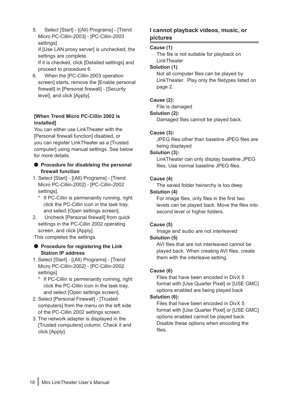 Buffalo Technology PC-P1LAN User Manual | Page 18 / 23