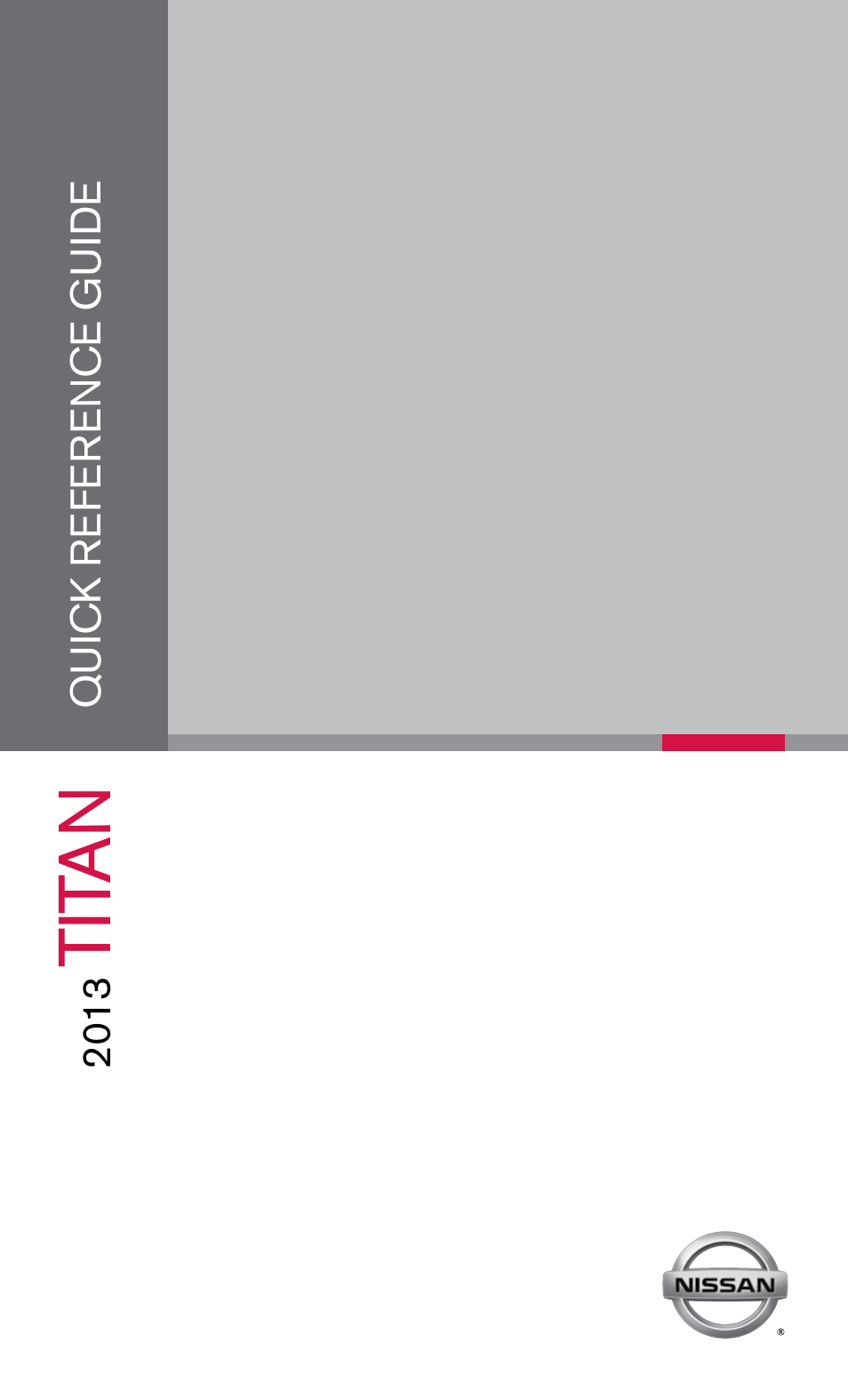 NISSAN 2013 Titan - Quick Reference Guide User Manual | 26 pages