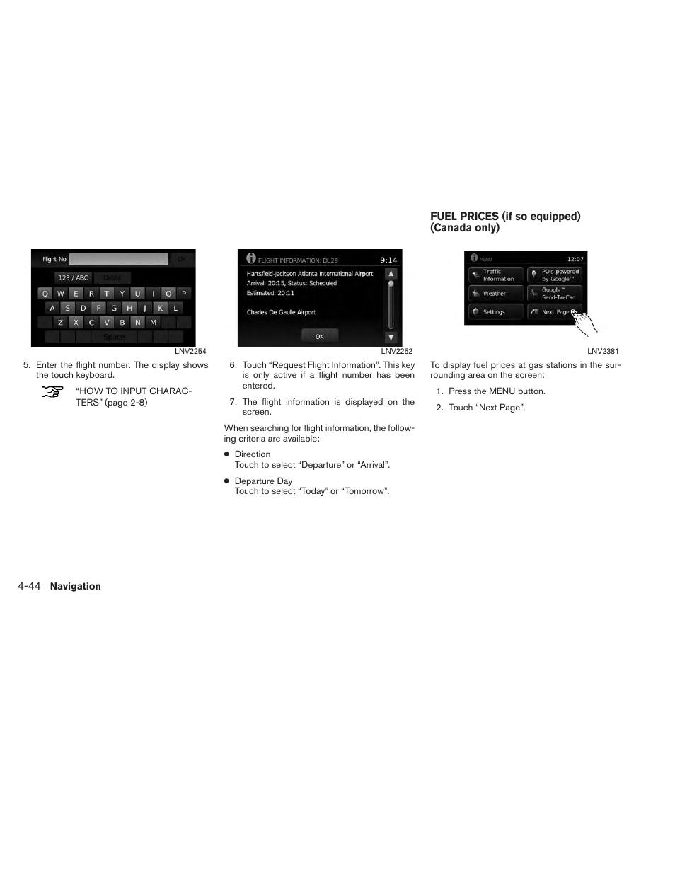 Fuel prices (if so equipped) (canada only) -44 | NISSAN 2014 Versa Sedan - Navigation System Owner's Manual User Manual | Page 78 / 104