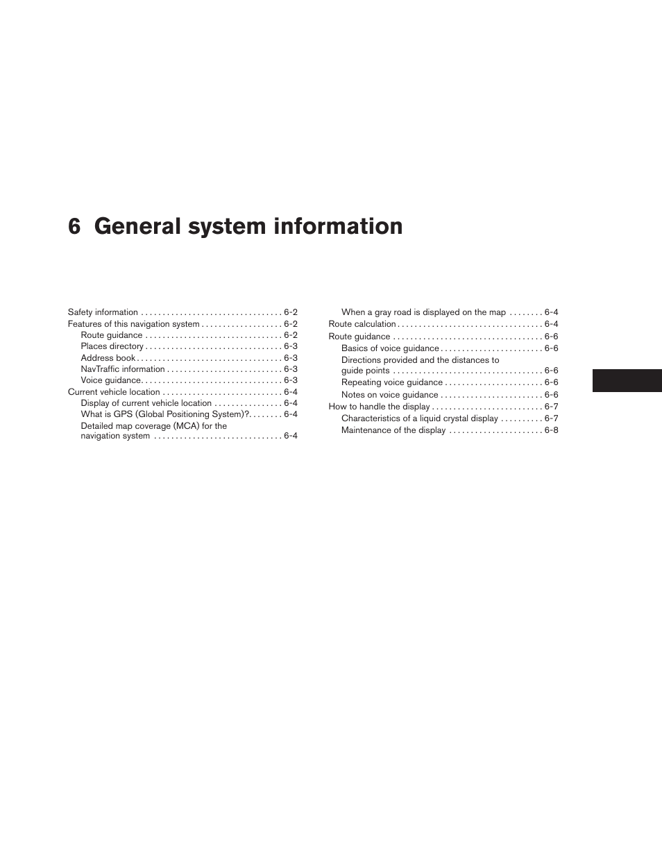General system information, 6 general system information | NISSAN 2014 Versa Sedan - Navigation System Owner's Manual User Manual | Page 89 / 104