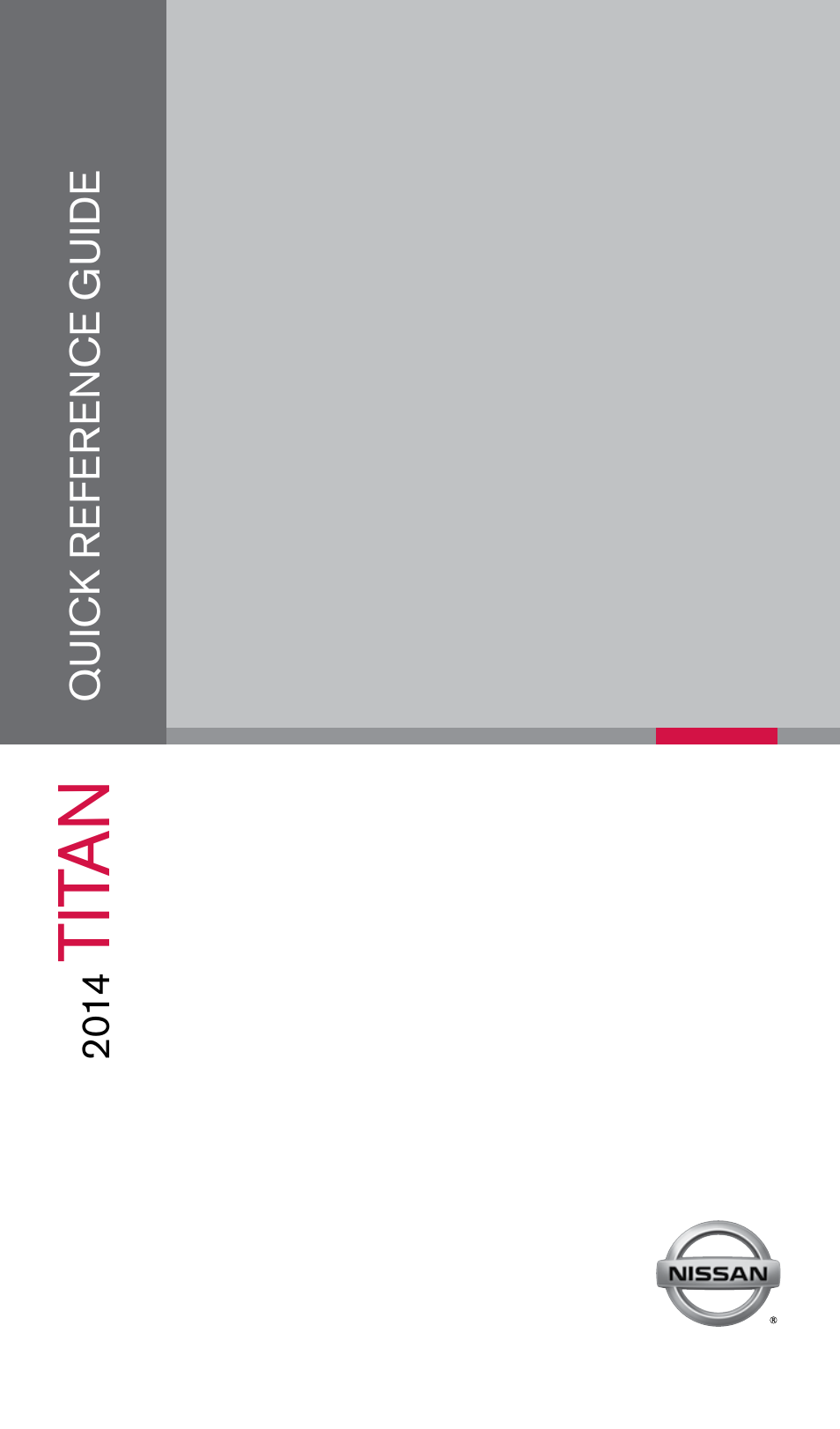 NISSAN 2014 Titan - Quick Reference Guide User Manual | 24 pages