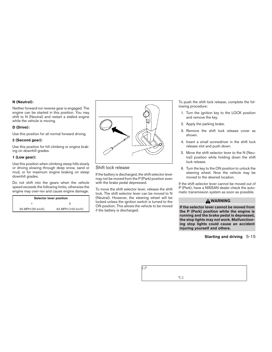 NISSAN 2008 Versa Hatchback - Owner's Manual User Manual | Page 189 / 304