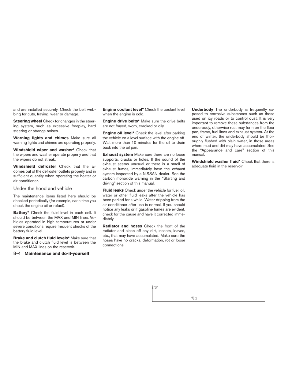 NISSAN 2008 Versa Hatchback - Owner's Manual User Manual | Page 230 / 304