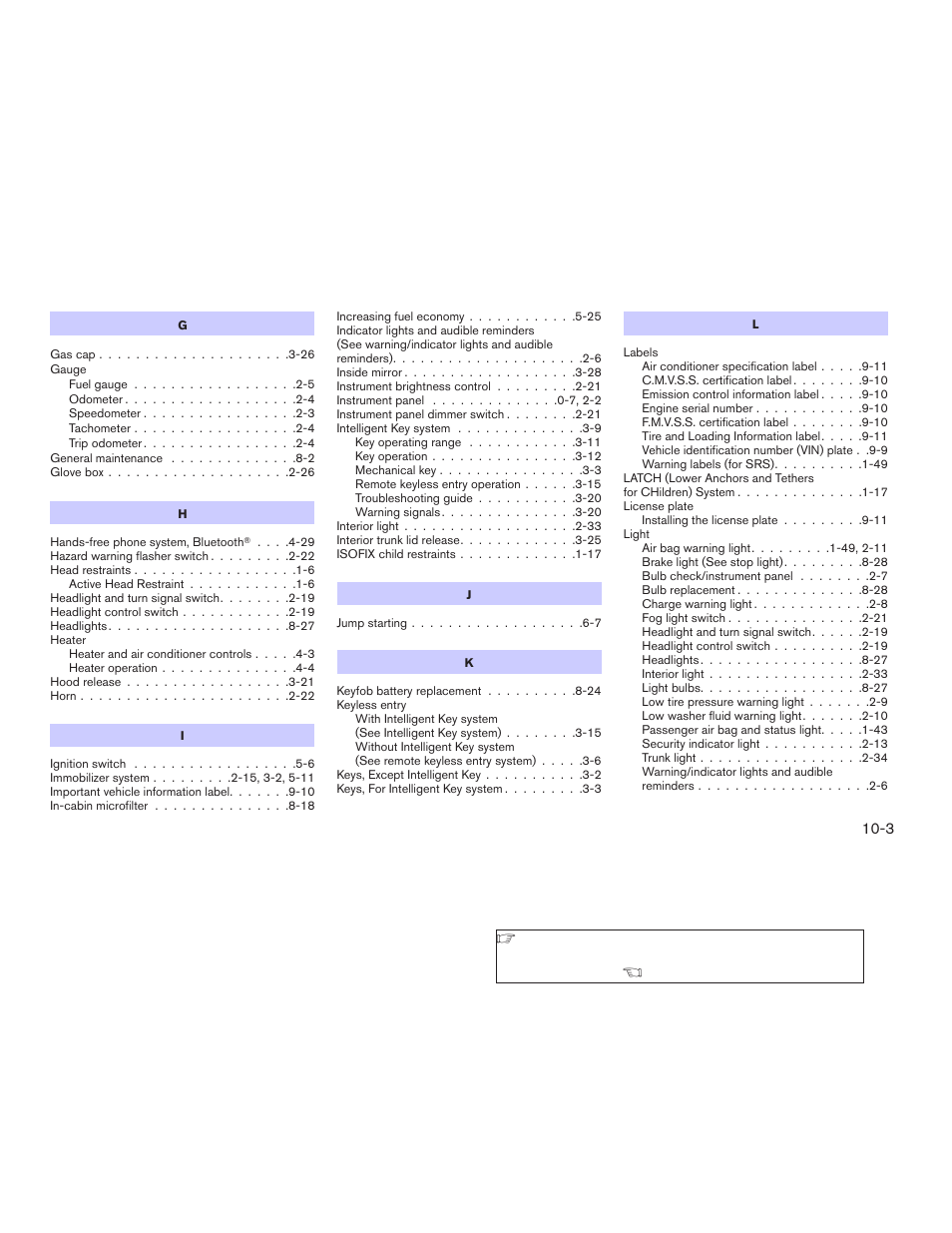 NISSAN 2008 Versa Hatchback - Owner's Manual User Manual | Page 293 / 304