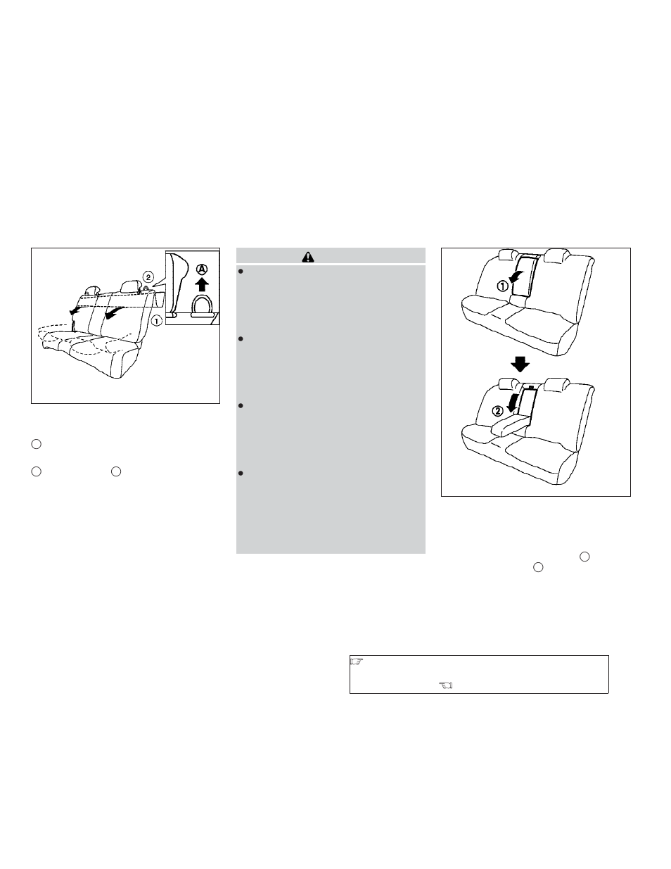 Folding rear seat (if so equipped) -4 | NISSAN 2009 Versa Hatchback - Owner's Manual User Manual | Page 22 / 305
