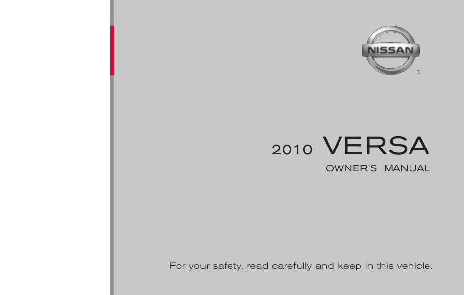NISSAN 2010 Versa Hatchback - Owner's Manual User Manual | 338 pages