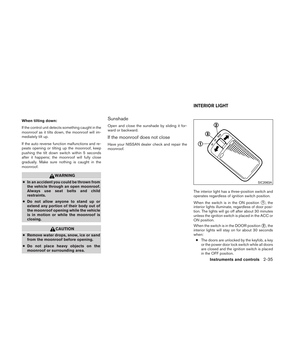 Interior light -35 | NISSAN 2010 Versa Hatchback - Owner's Manual User Manual | Page 112 / 338
