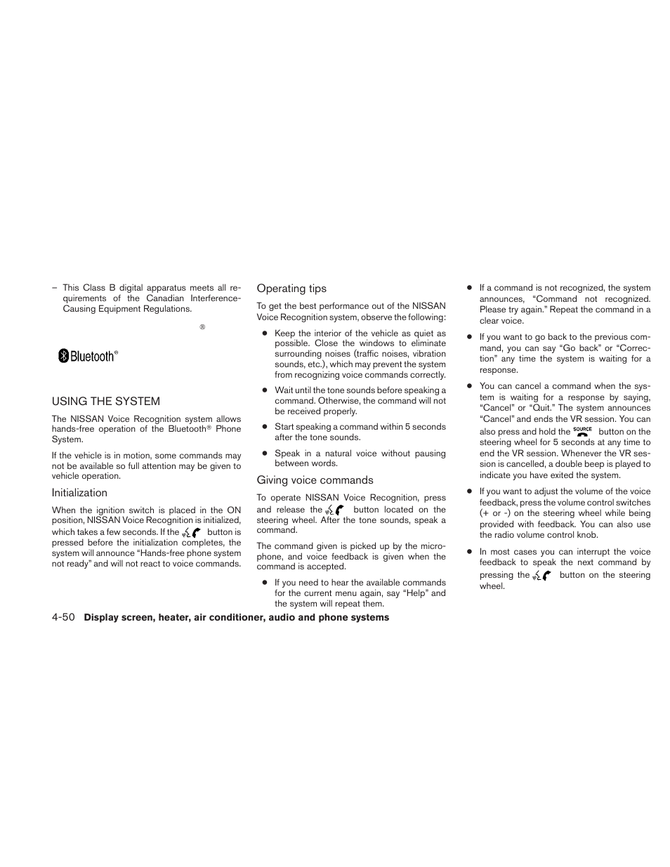 Using the system -50 | NISSAN 2010 Versa Hatchback - Owner's Manual User Manual | Page 197 / 338