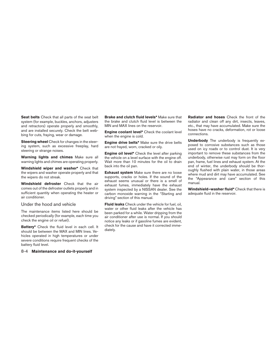 NISSAN 2010 Versa Hatchback - Owner's Manual User Manual | Page 267 / 338