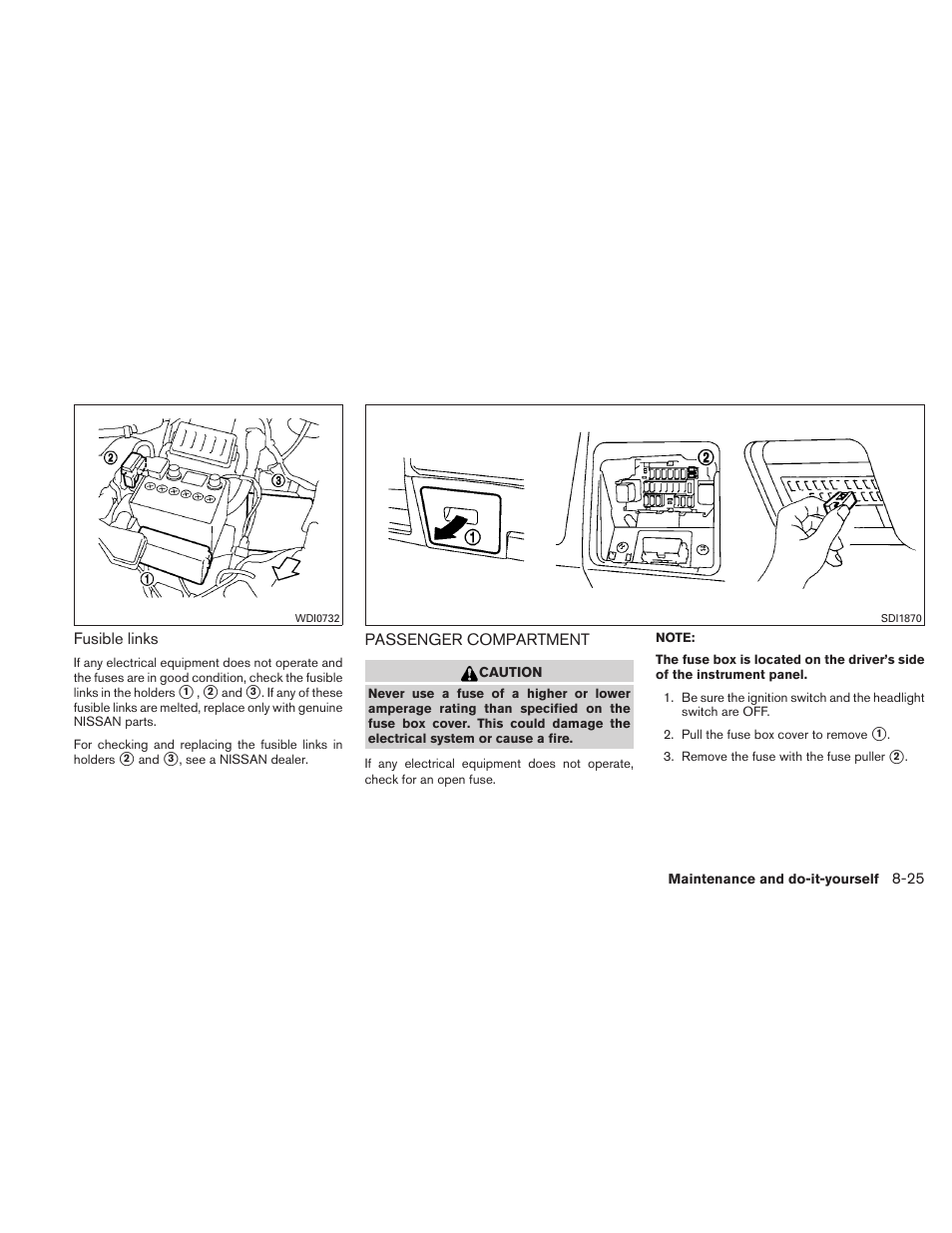 Passenger compartment -25 | NISSAN 2010 Versa Hatchback - Owner's Manual User Manual | Page 288 / 338