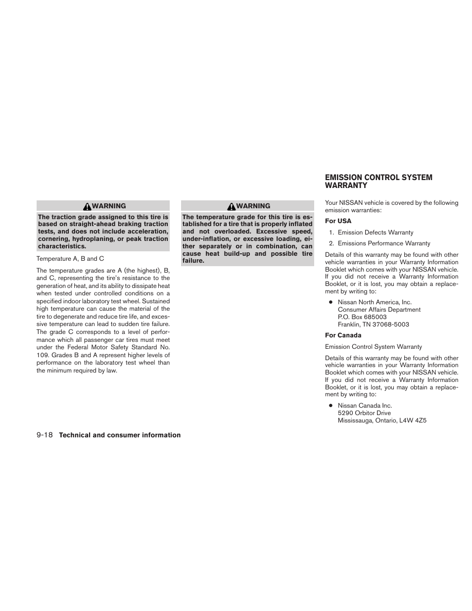 Emission control system warranty -18 | NISSAN 2010 Versa Hatchback - Owner's Manual User Manual | Page 325 / 338