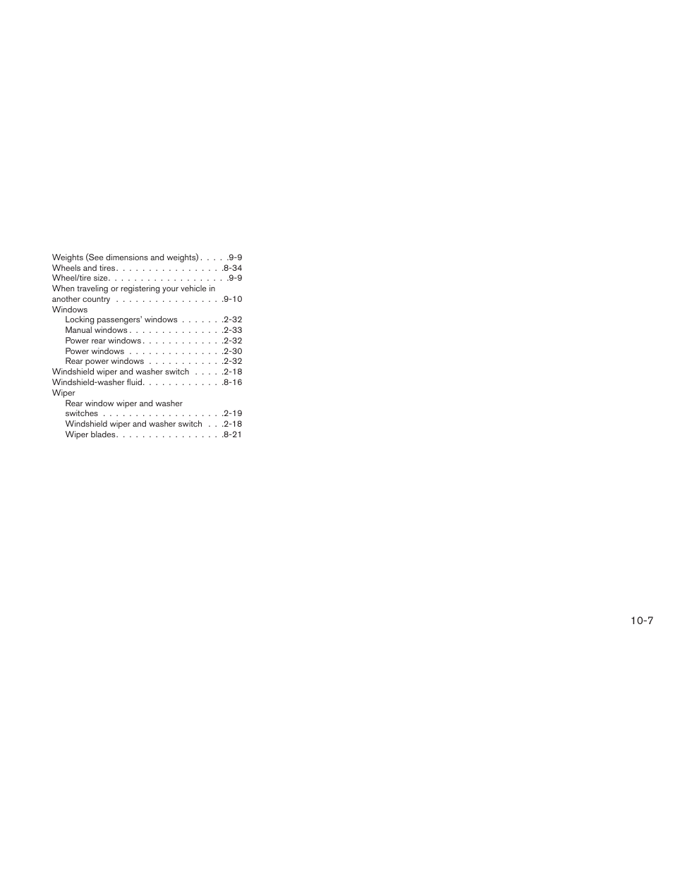 NISSAN 2010 Versa Hatchback - Owner's Manual User Manual | Page 336 / 338