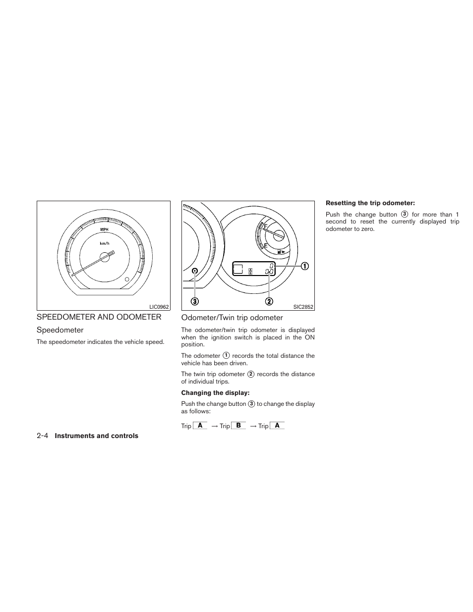 Speedometer and odometer -4 | NISSAN 2010 Versa Hatchback - Owner's Manual User Manual | Page 81 / 338