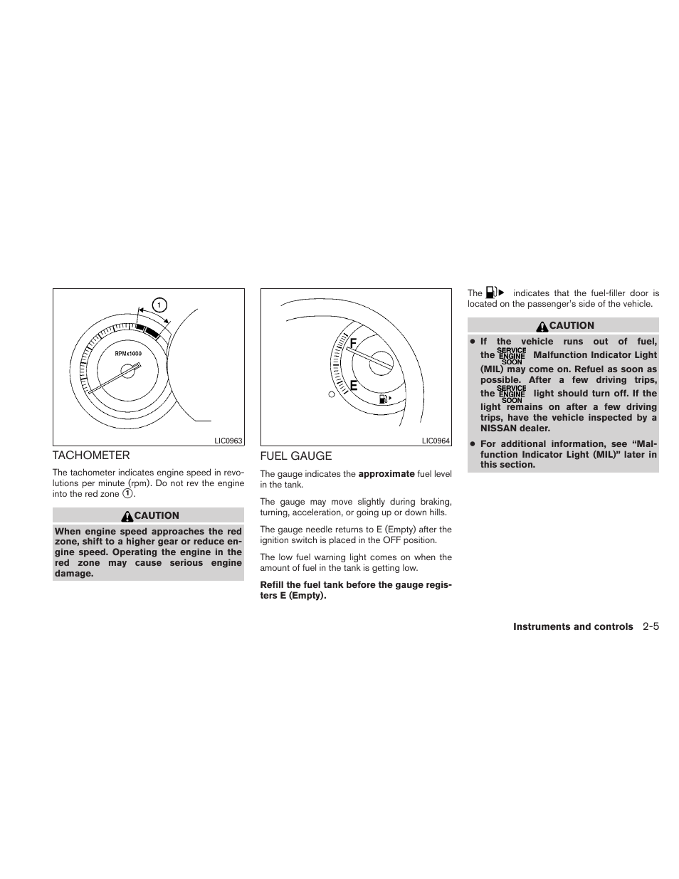 Tachometer -5 fuel gauge -5 | NISSAN 2010 Versa Hatchback - Owner's Manual User Manual | Page 82 / 338