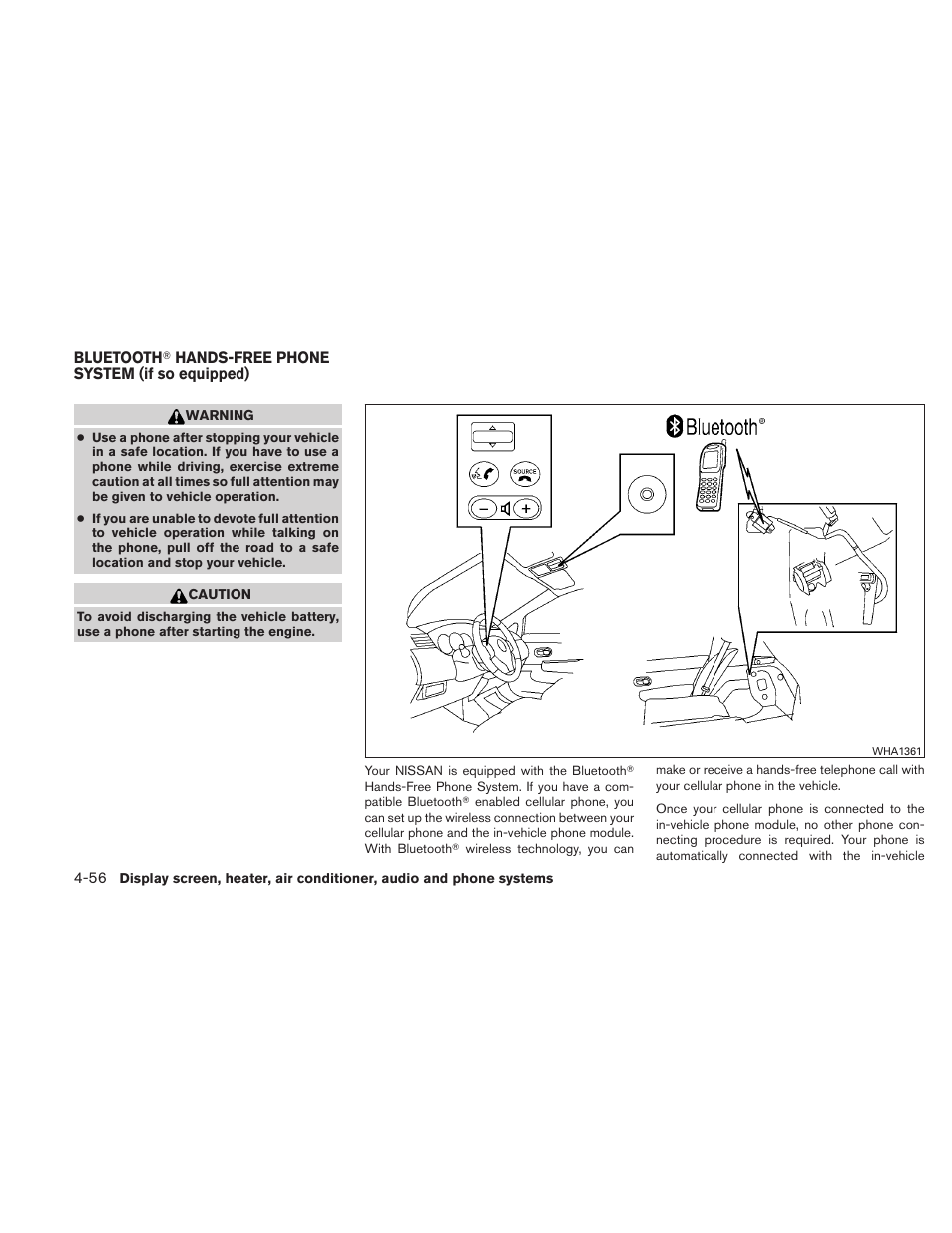 Bluetooth, Hands-free phone system, If so equipped) -56 | NISSAN 2011 Versa Hatchback - Owner's Manual User Manual | Page 203 / 350