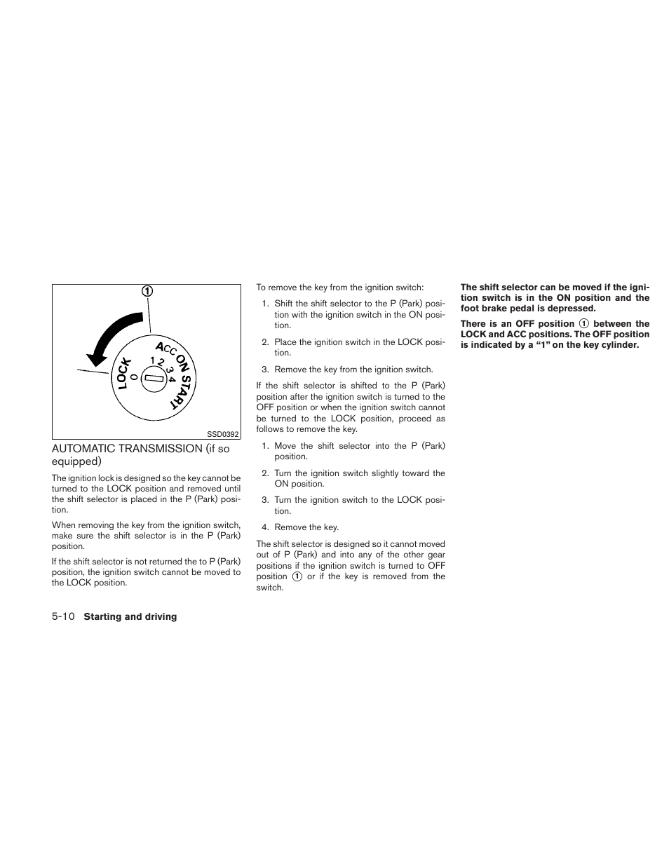 Automatic transmission (if so equipped) -10 | NISSAN 2011 Versa Hatchback - Owner's Manual User Manual | Page 227 / 350