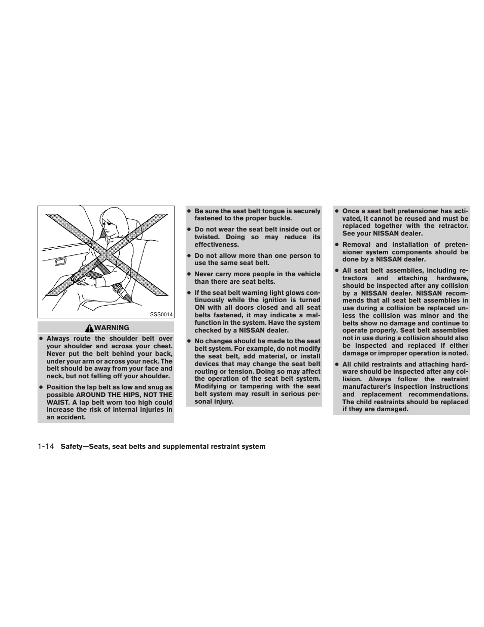 NISSAN 2011 Versa Hatchback - Owner's Manual User Manual | Page 33 / 350