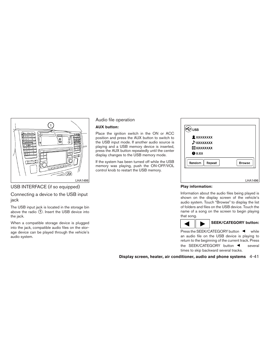 Usb interface (if so equipped) -41 | NISSAN 2012 Versa Hatchback - Owner's Manual User Manual | Page 174 / 320