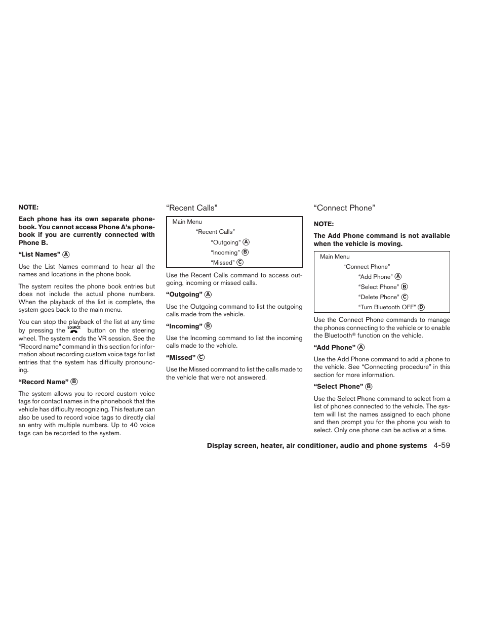 NISSAN 2012 Versa Hatchback - Owner's Manual User Manual | Page 192 / 320