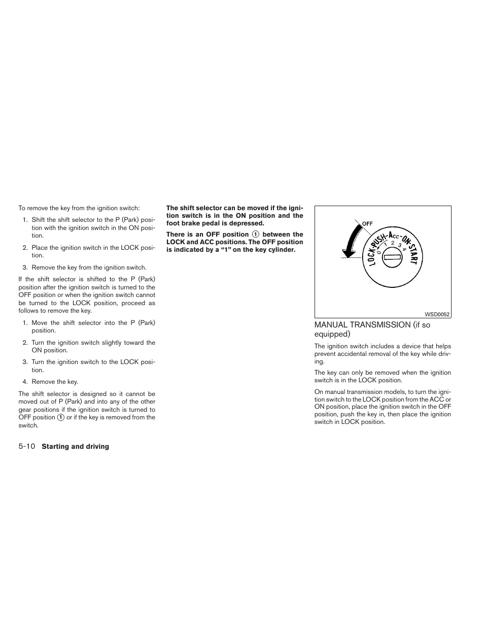 Manual transmission (if so equipped) -10 | NISSAN 2012 Versa Hatchback - Owner's Manual User Manual | Page 205 / 320