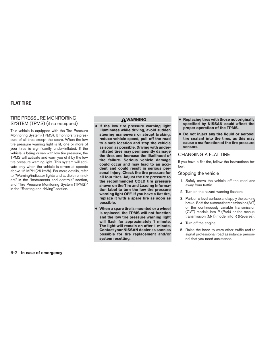 Flat tire -2 | NISSAN 2012 Versa Hatchback - Owner's Manual User Manual | Page 231 / 320