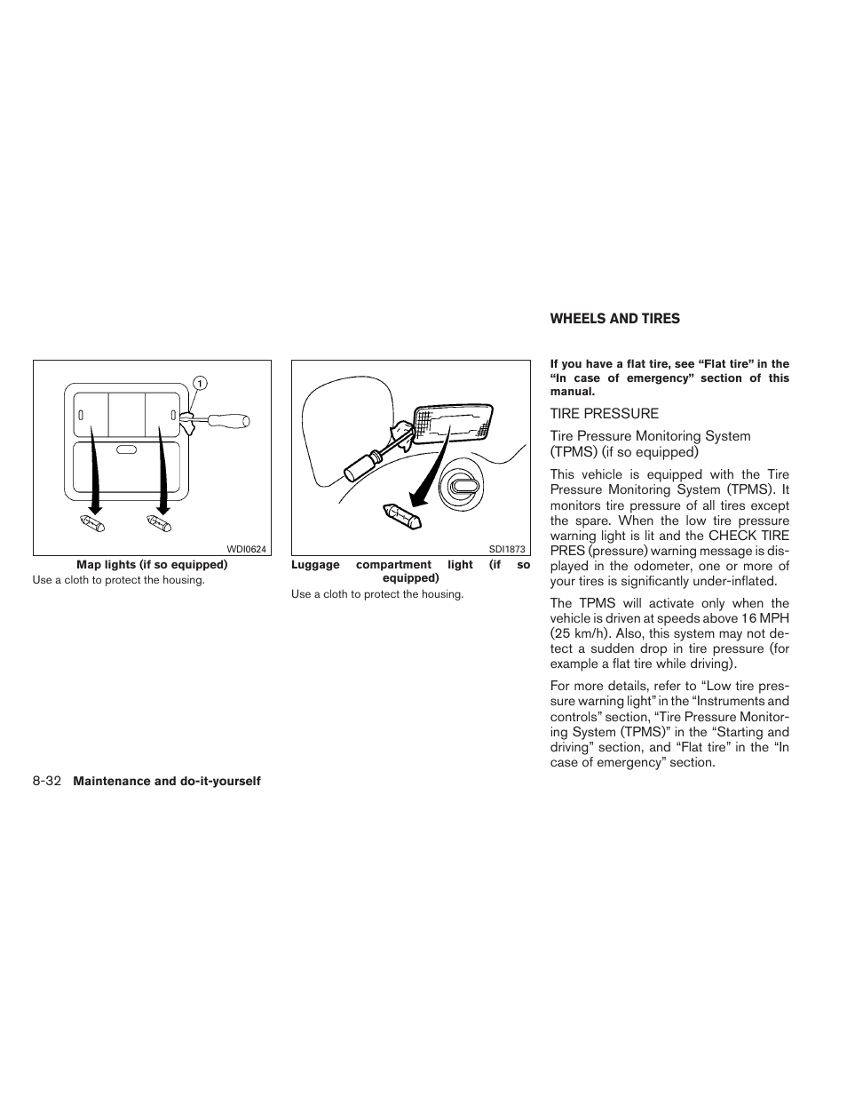 Wheels and tires -32, Tire pressure -32 | NISSAN 2012 Versa Hatchback - Owner's Manual User Manual | Page 281 / 320