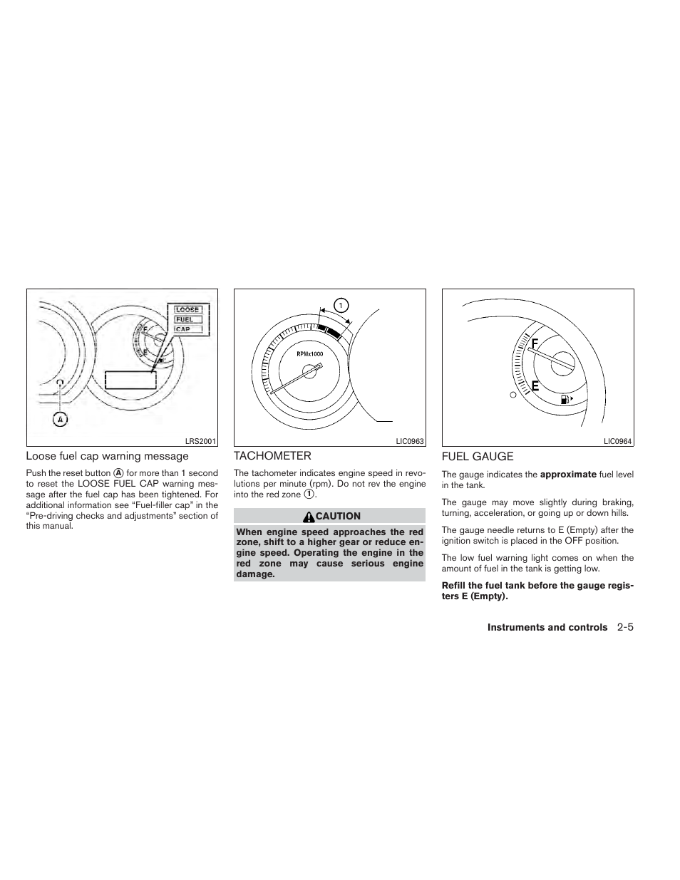 Tachometer -5 fuel gauge -5 | NISSAN 2012 Versa Hatchback - Owner's Manual User Manual | Page 72 / 320