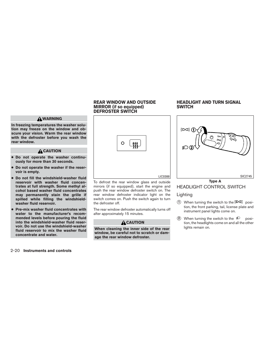 Headlight control switch -20 | NISSAN 2012 Versa Hatchback - Owner's Manual User Manual | Page 87 / 320