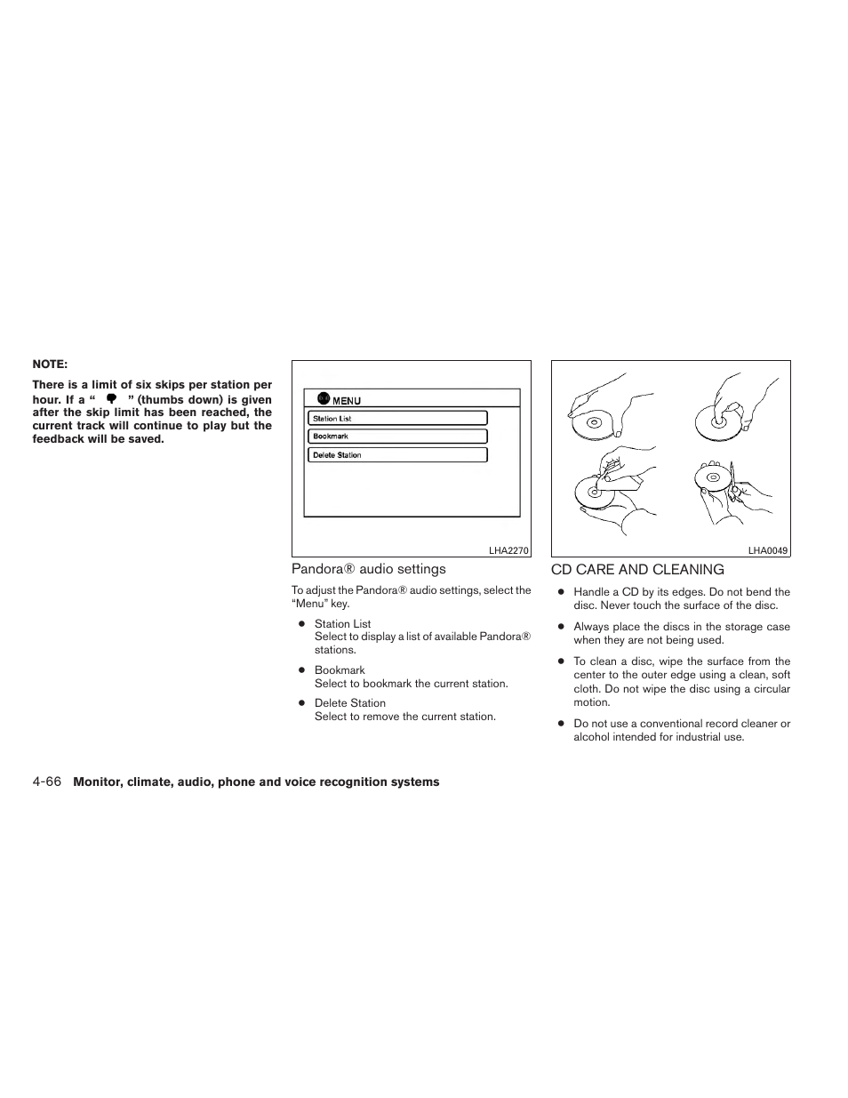 Cd care and cleaning -66 | NISSAN 2014 Versa Note - Owner's Manual User Manual | Page 209 / 372