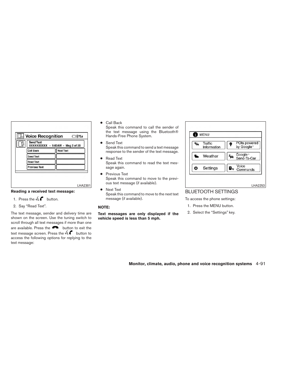 Bluetooth settings -91 | NISSAN 2014 Versa Note - Owner's Manual User Manual | Page 234 / 372