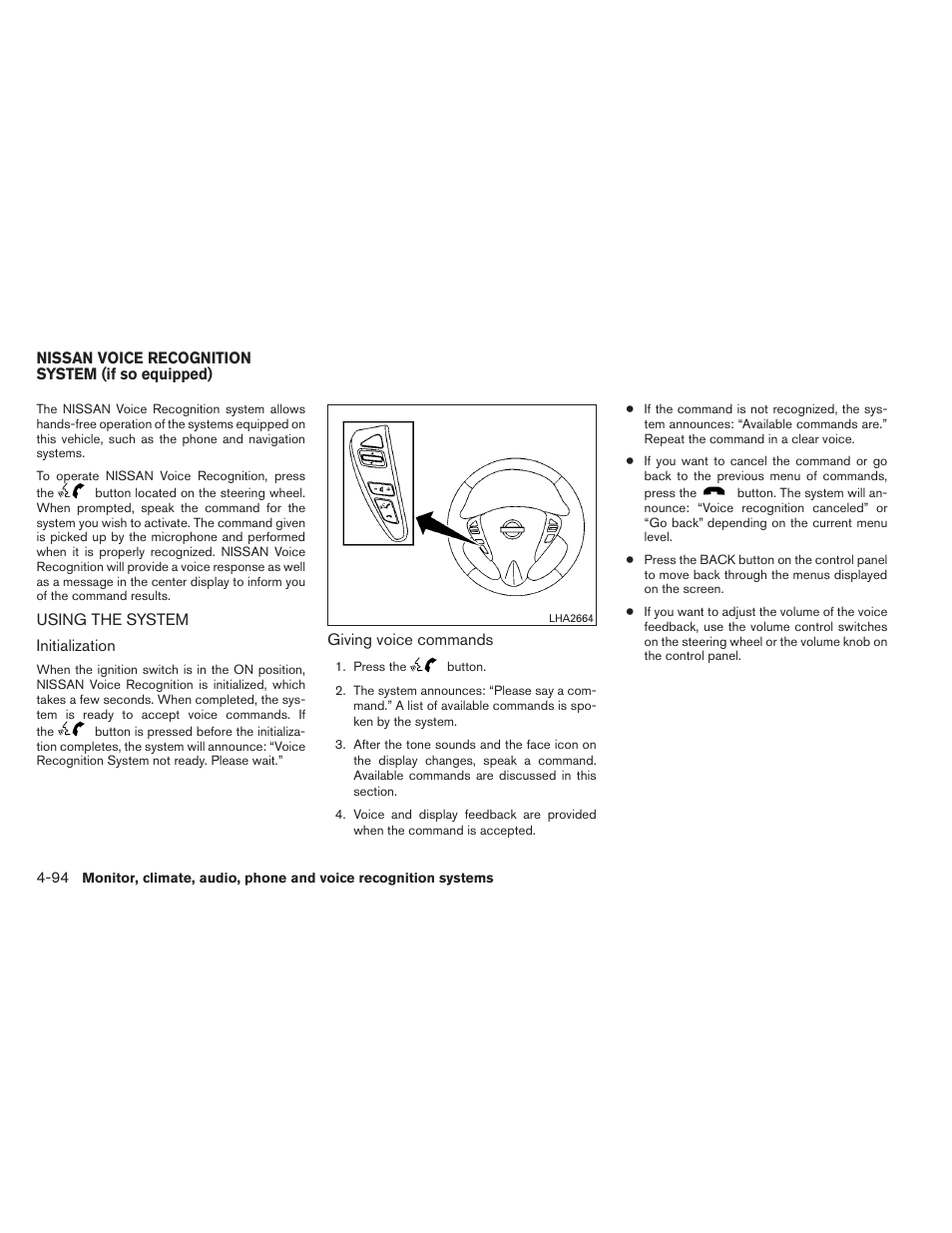 Using the system -94 | NISSAN 2014 Versa Note - Owner's Manual User Manual | Page 237 / 372