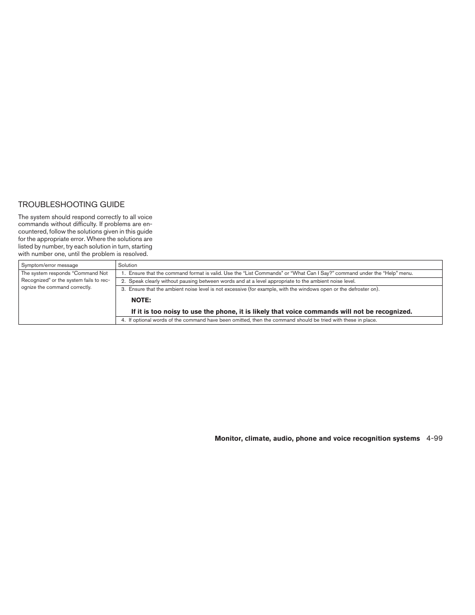 Troubleshooting guide -99, Troubleshooting guide | NISSAN 2014 Versa Note - Owner's Manual User Manual | Page 242 / 372